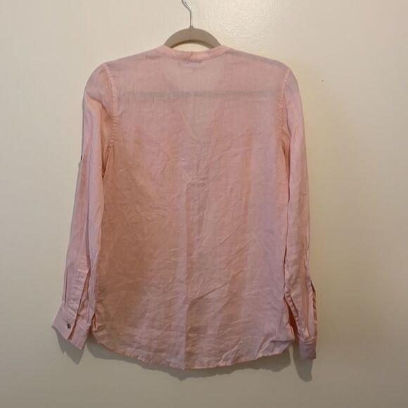 Calvin Klein pink linen shirt. Size Xs. Very good condition - Picture 2 of 10
